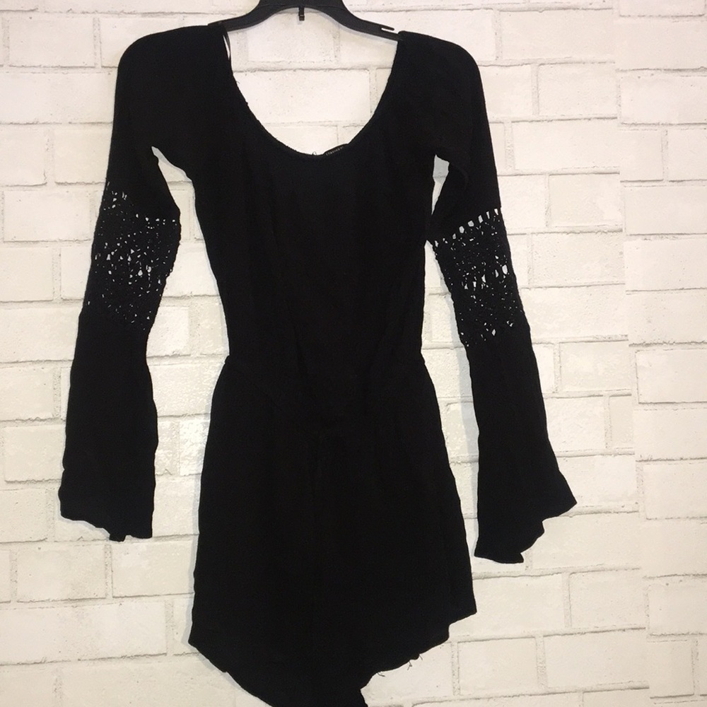 black flowy romper